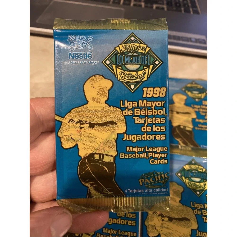 1998 Pacific Nestle Unopened Packs (7). HOF Visible On Back P. Martinez & Others